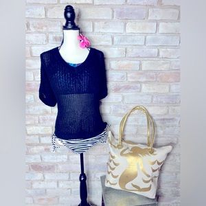 NWT Macaron Oversized Distressed Sweater